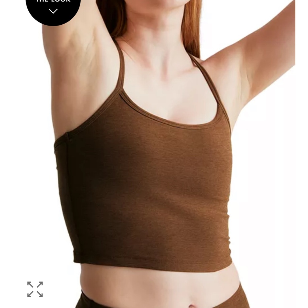 Beyond Yoga Chocolate Brown Crop Top